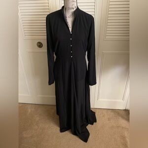 The pyramid collection black chiffon long maxi dress witchy goth